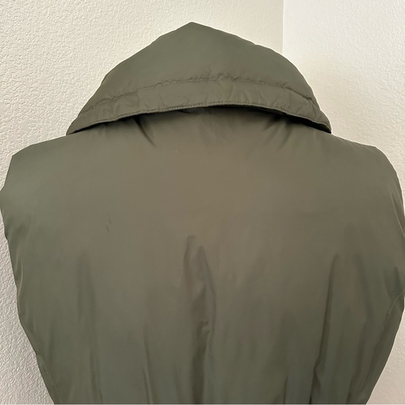 Eileen Fisher Khaki Army Green Down Puffer Sleeveless Vest Size L - Picture 10 of 15